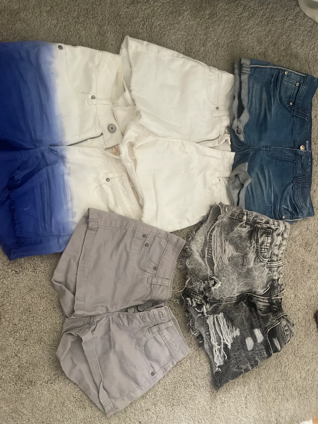 (All for $10) Women's Shorts - Denim, White, Grey thumbnail