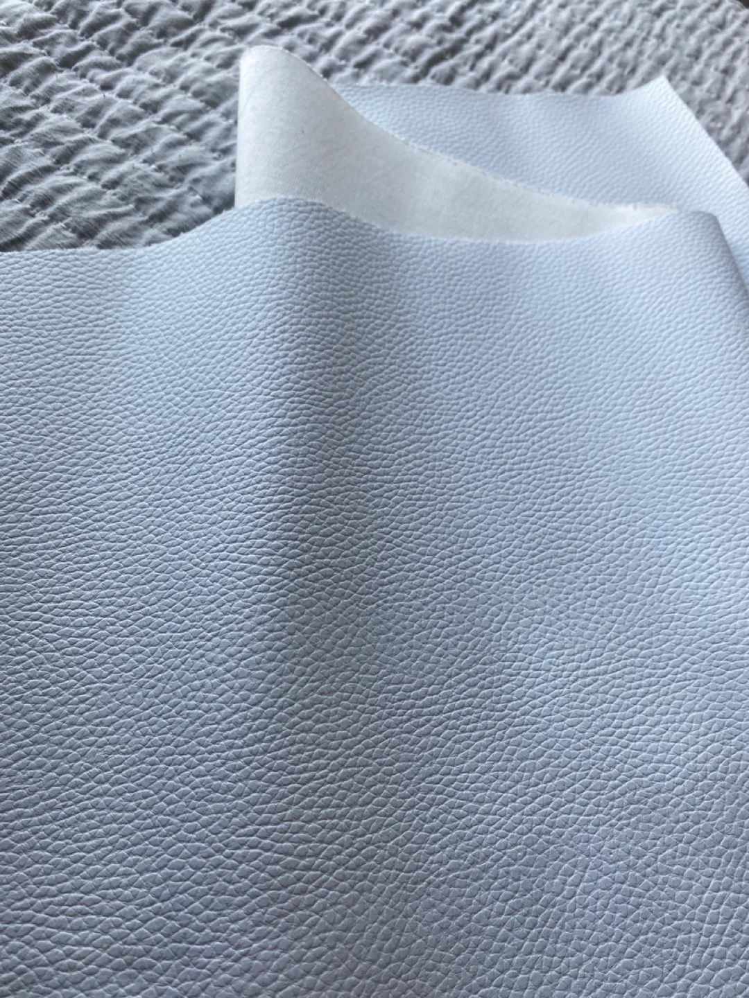 White Faux Leather Fabric thumbnail