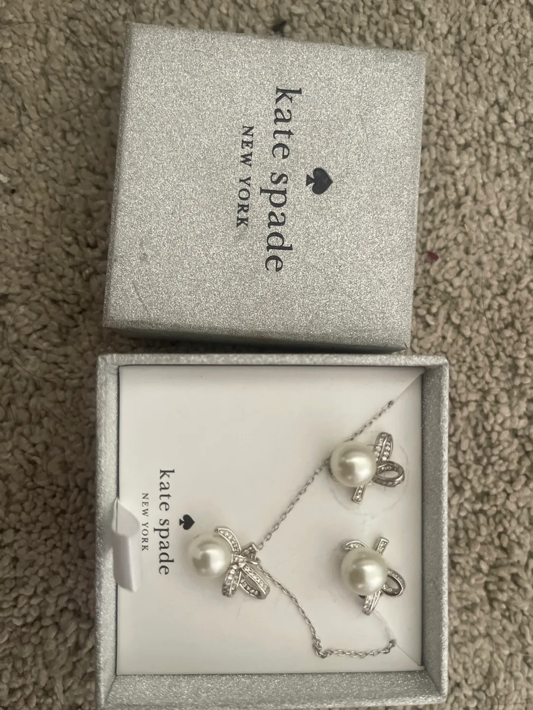Kate Spade Pearl Necklace & Earrings Set thumbnail
