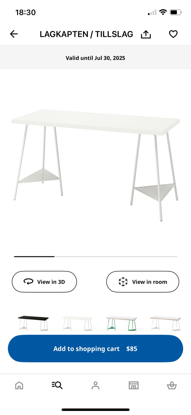 IKEA LAGKAPTEN / TILLSLAG Desk