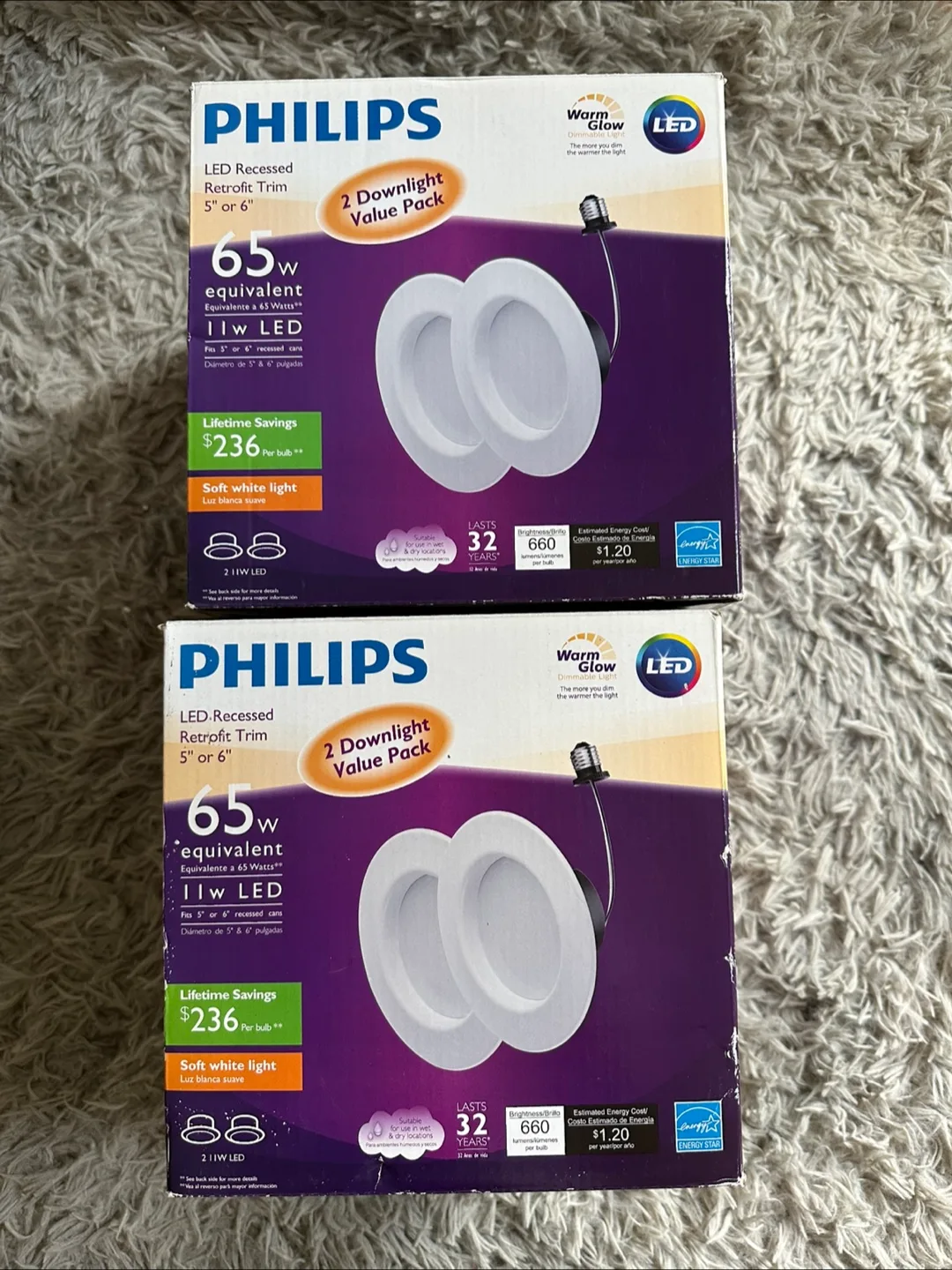 Philips LED Recessed Retrofit Trim 5" or 6" thumbnail