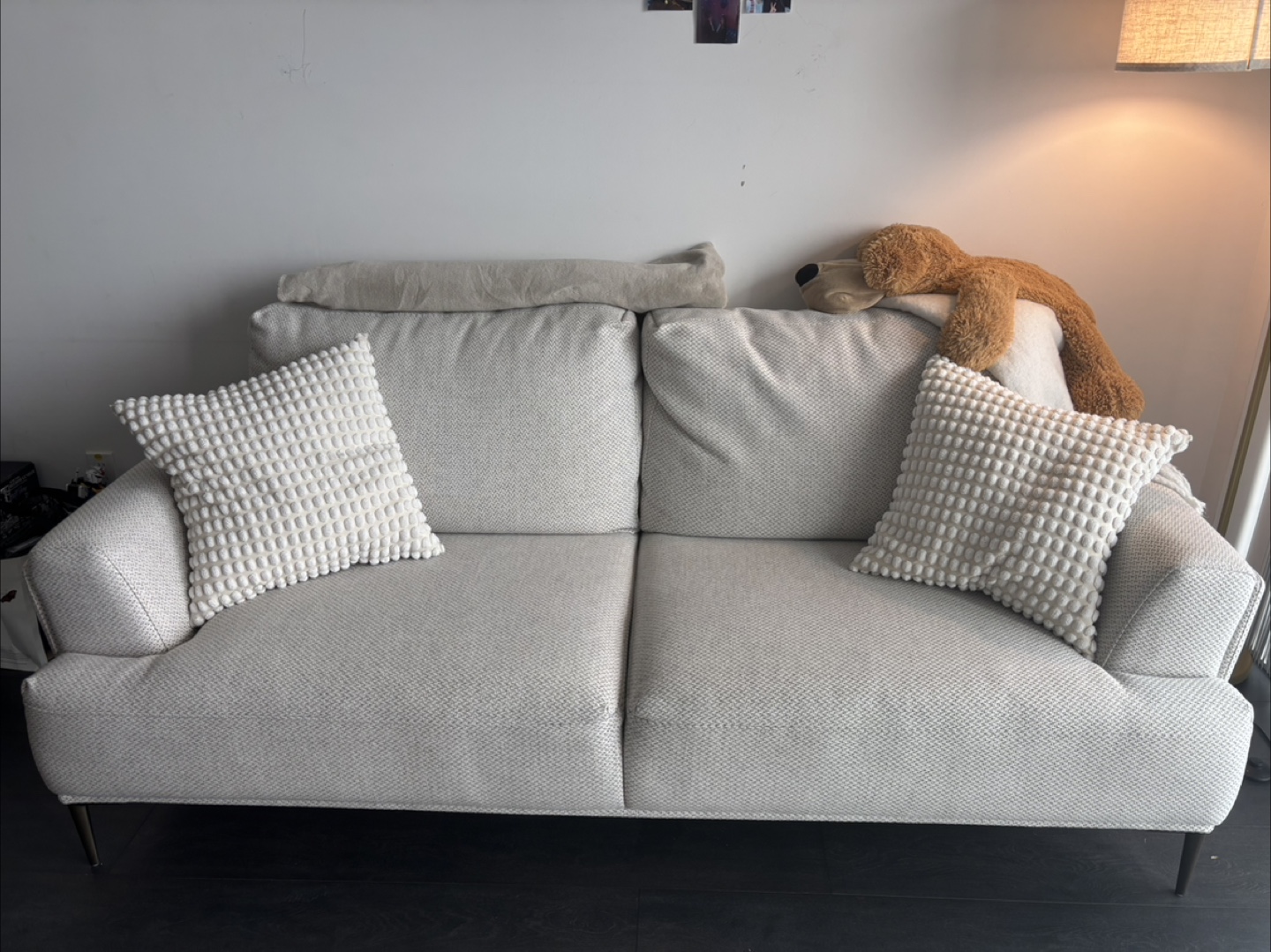 Neutral-toned Two-Seater Sofa - photo 2