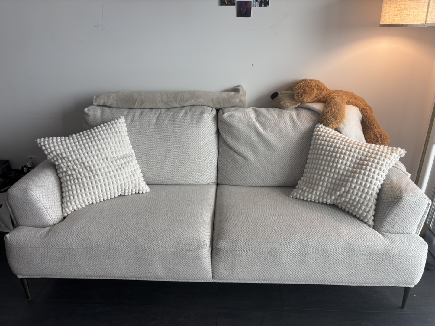 Neutral-toned Two-Seater Sofa - photo 3