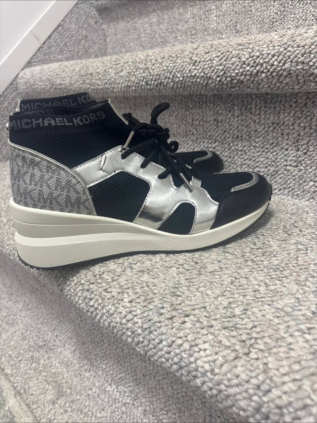 Michael Kors Black & Silver Sneakers thumbnail