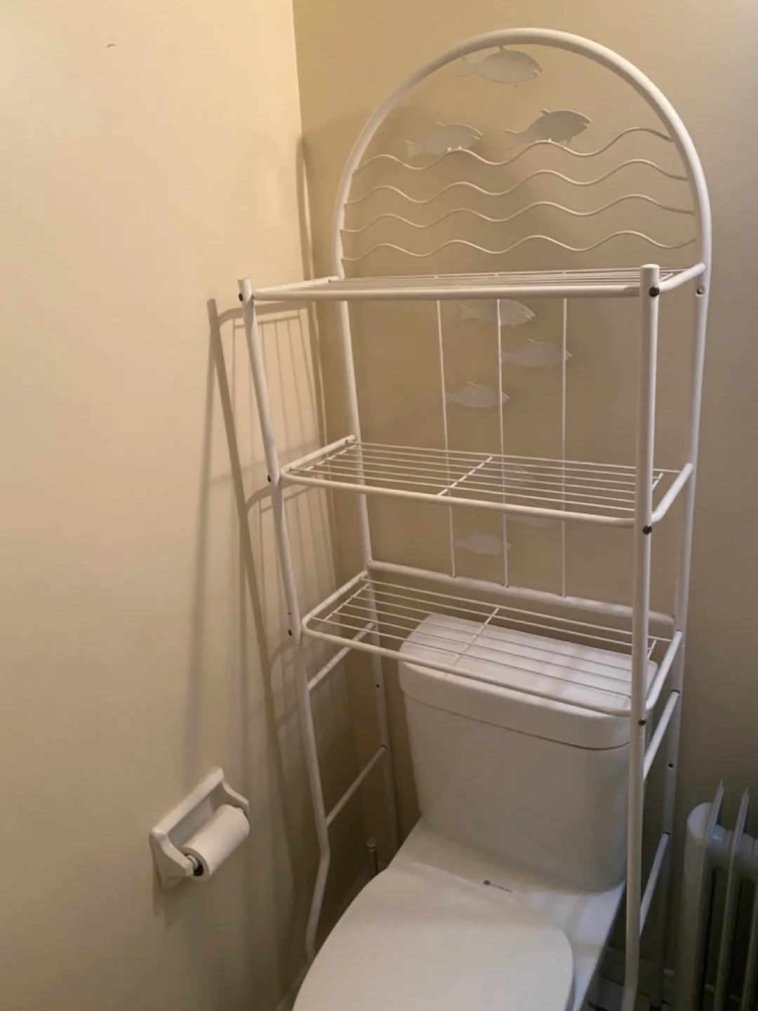 White Over-the-Toilet Bathroom Shelf thumbnail