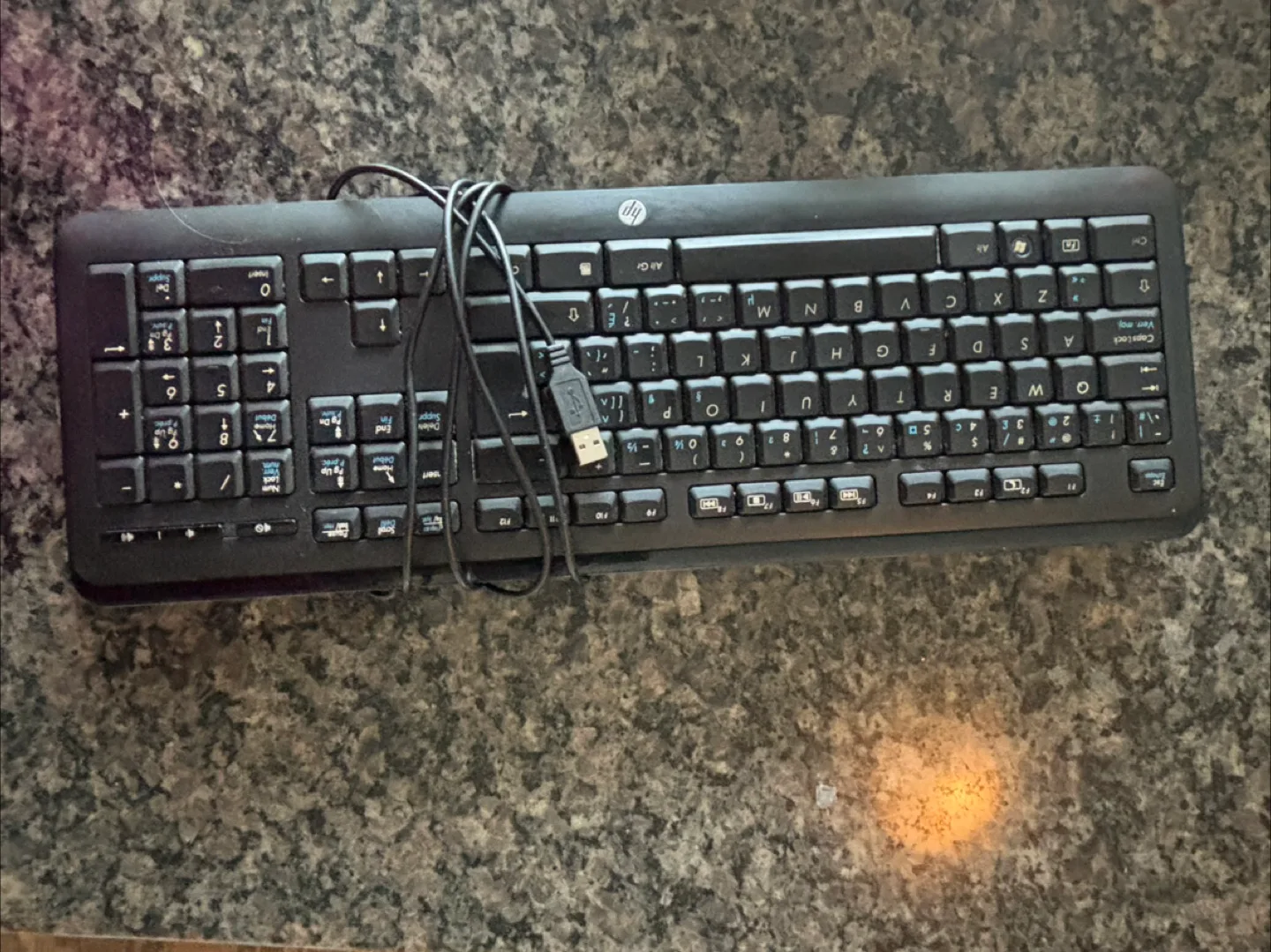 HP KU-1060 Wired Keyboard - Black thumbnail