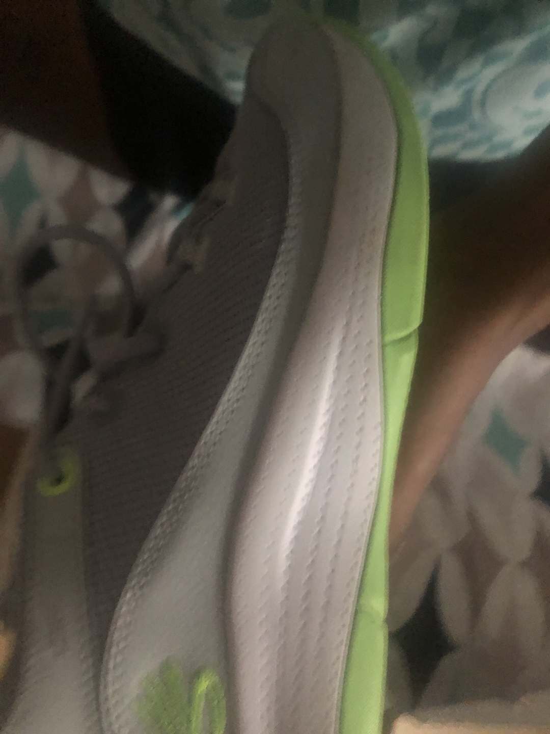 Under Armour Grey & Green Sneakers - photo 2
