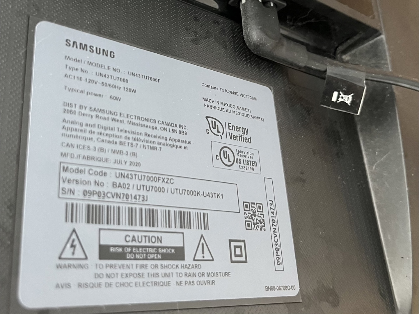 Samsung 43" Smart TV TU7000 - photo 2