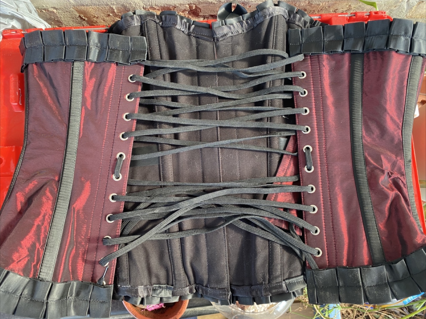 Burgundy Corset - Size 32 - photo 2