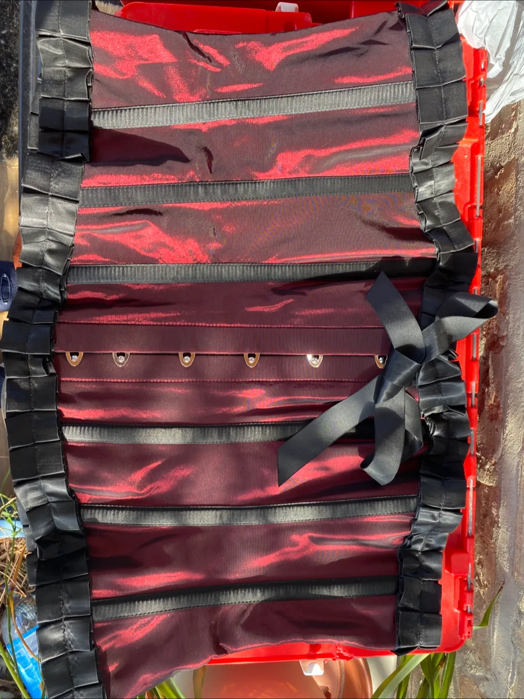 Burgundy Corset - Size 32 thumbnail