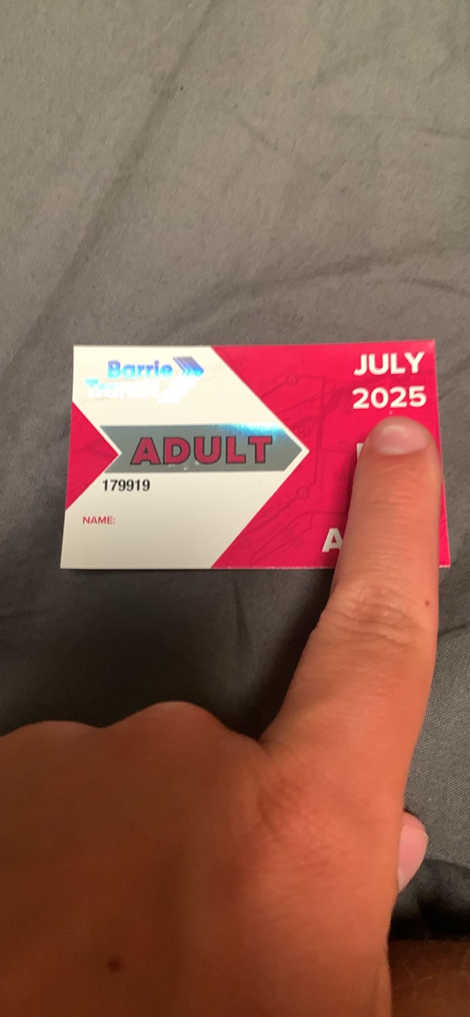 July monthly bus pass