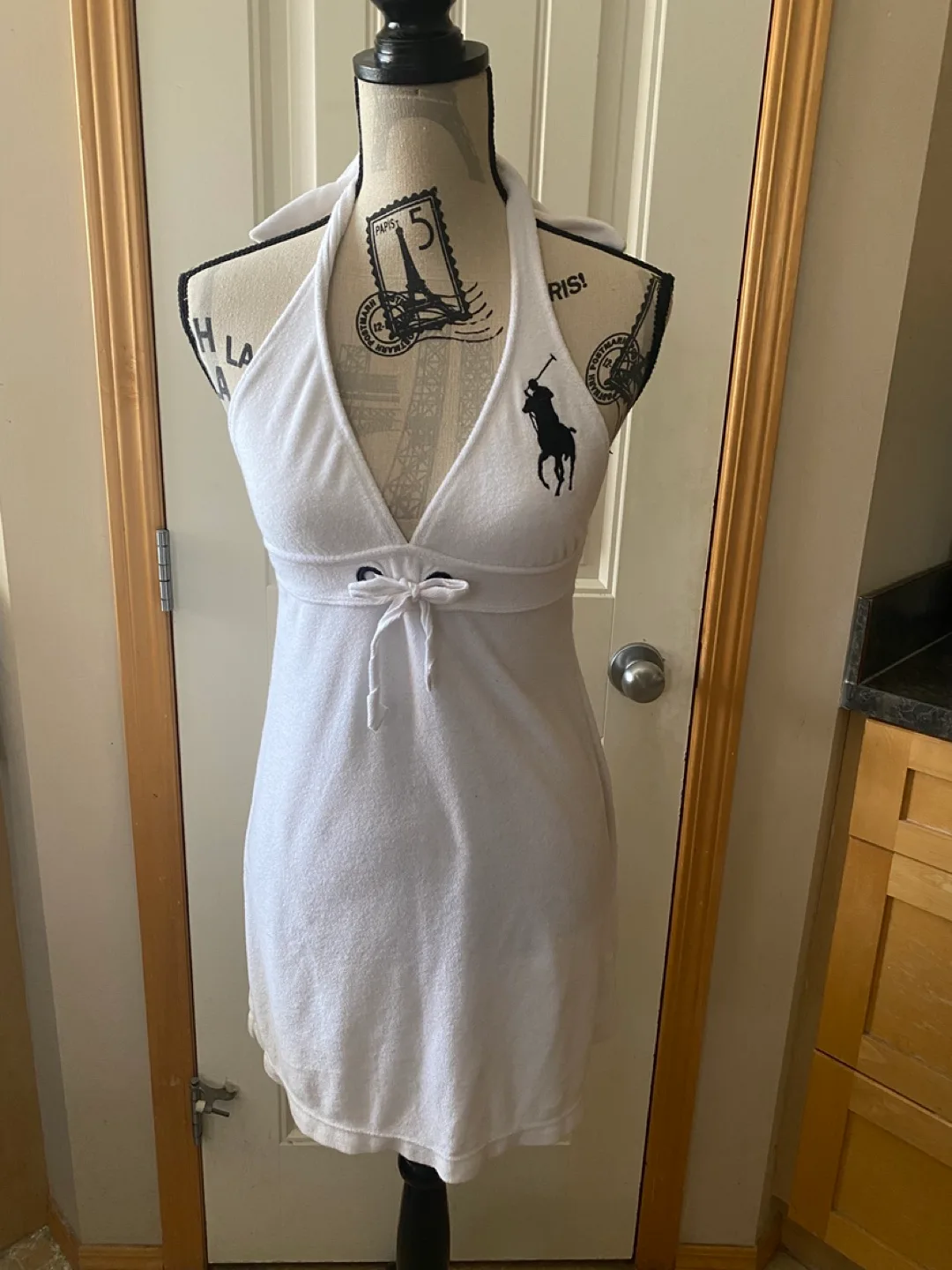 Ralph Lauren White Terrycloth Halter Dress – Size Small thumbnail