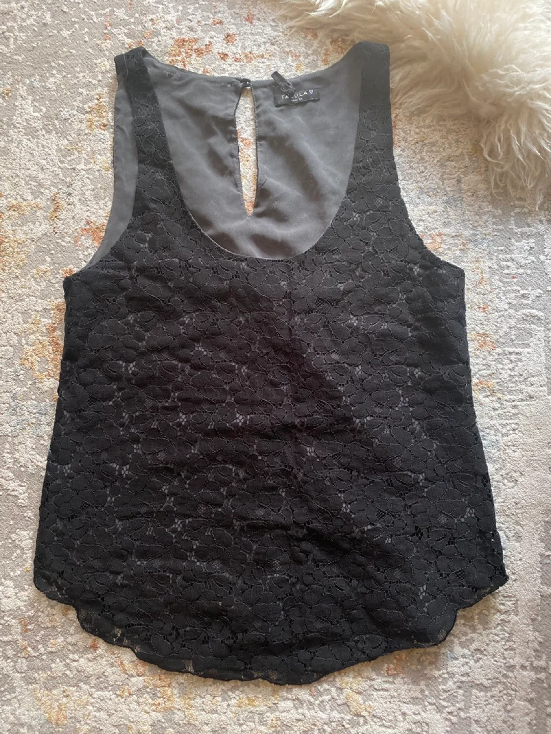 Talula Black Lace Tank Top - XS thumbnail
