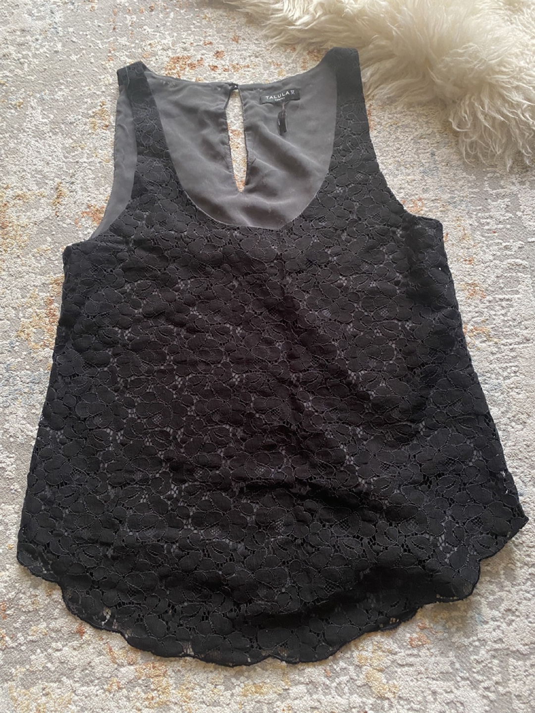 Talula Black Lace Tank Top - XS - photo 3