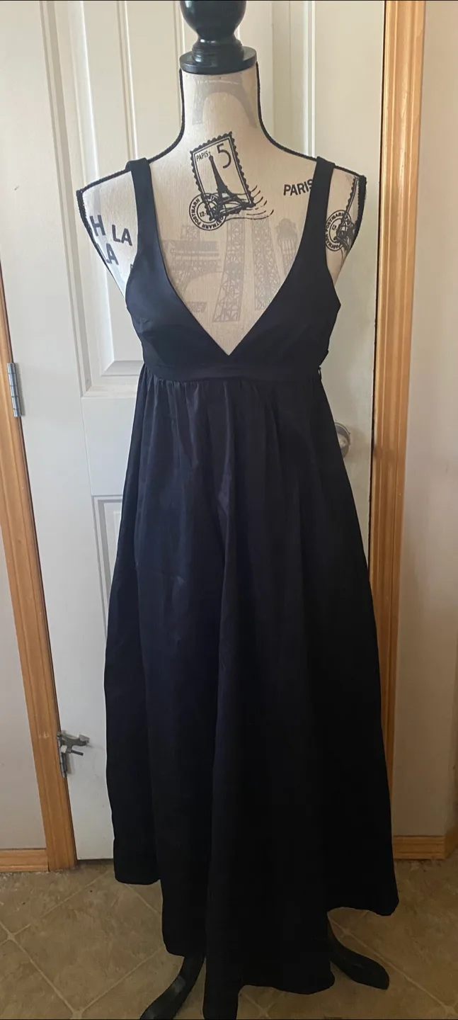 ZARA Black Empire Waist Maxi Dress - XS thumbnail