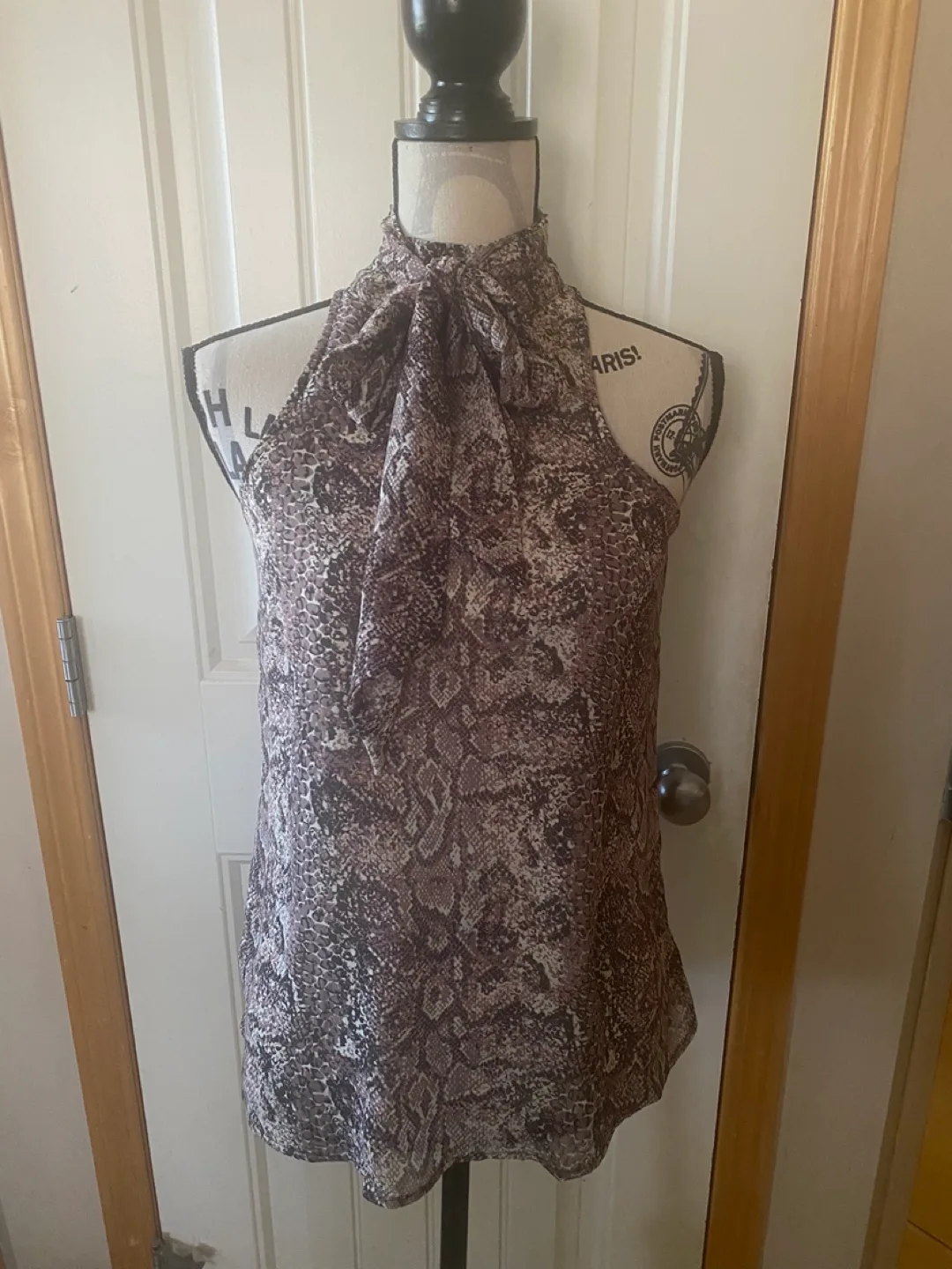 Snakeskin Print Sleeveless Top BNWOT thumbnail