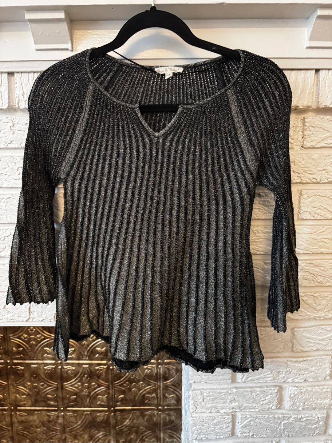 Signe & Thetist Metallic Knit Top thumbnail