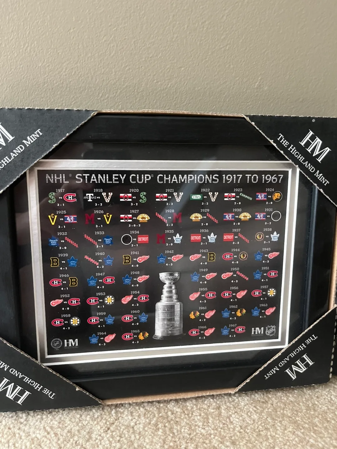 Framed NHL/NFL Championship History image indicator(3)