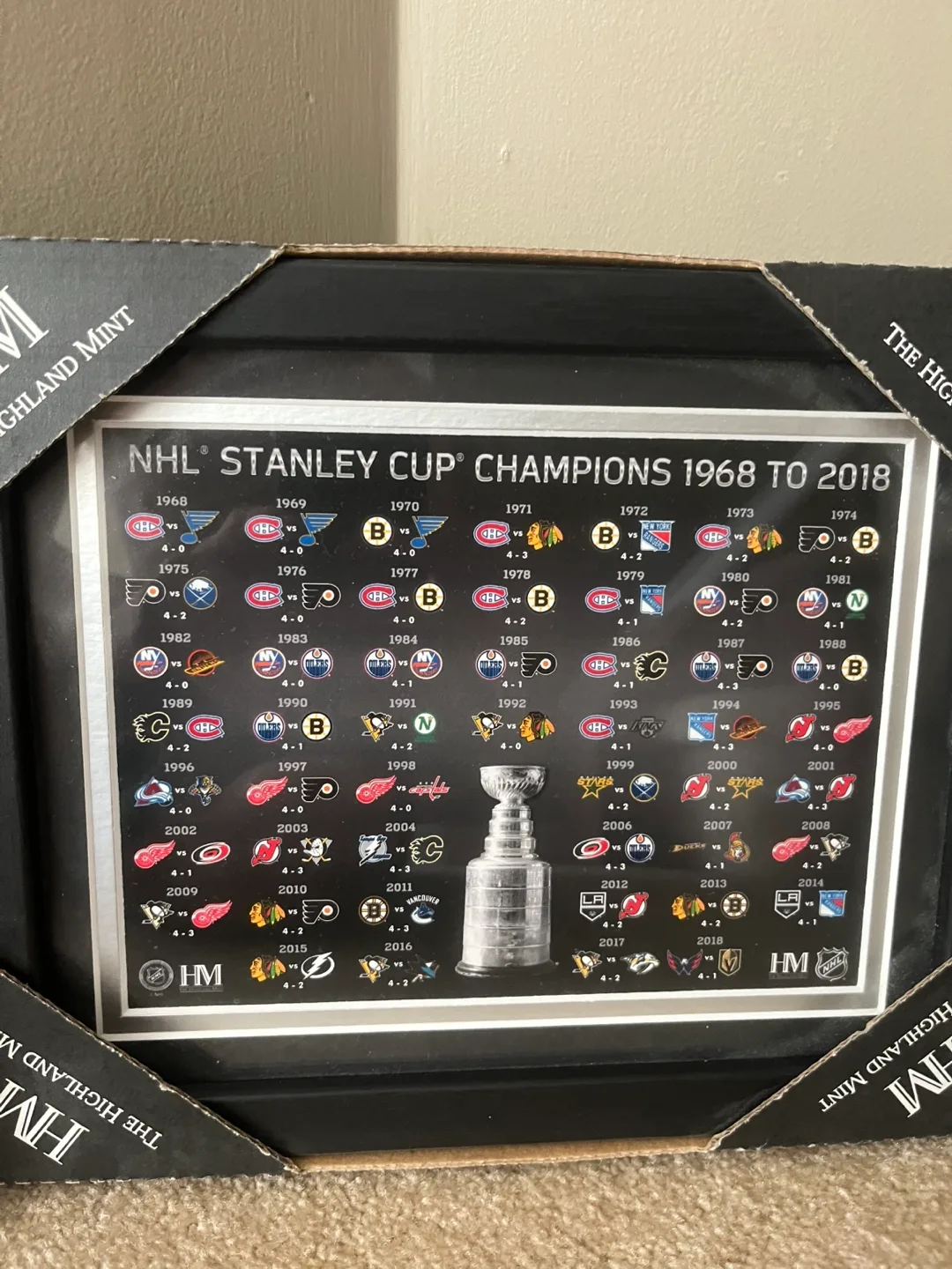 Framed NHL/NFL Championship History image indicator(4)