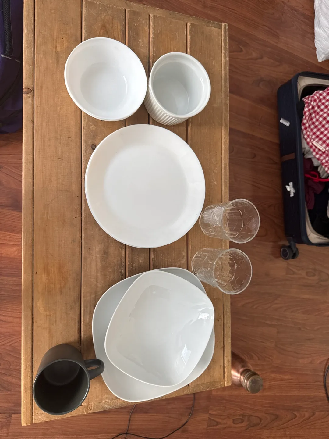 Mixed White Dishes - Bowls, Plates, Glasses thumbnail