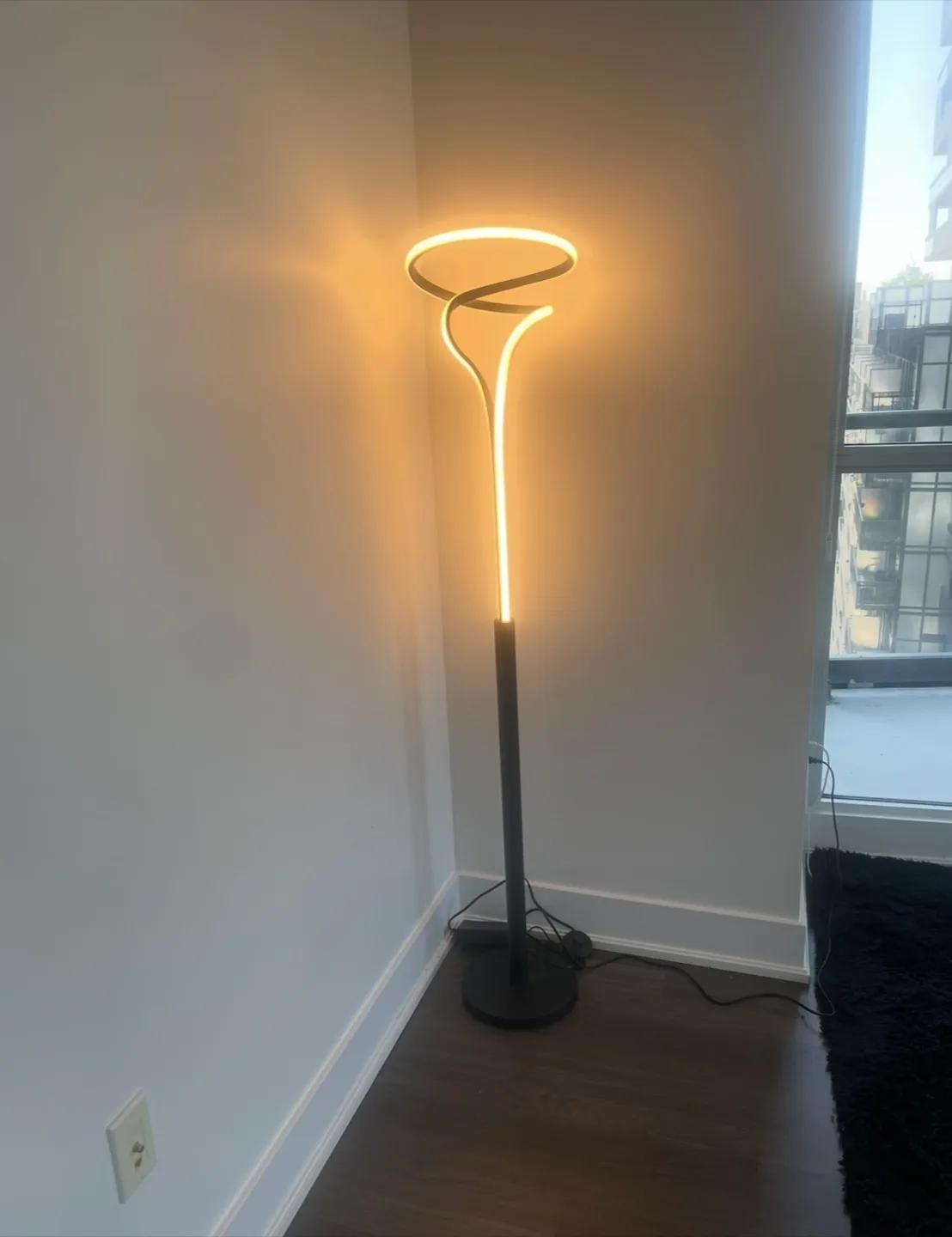 Modern LED Floor Lamp - 3 colour dimmable, remote control thumbnail