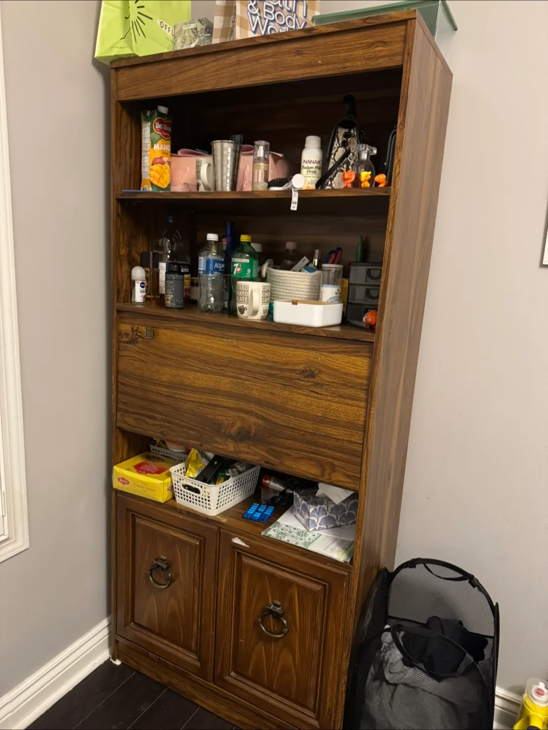 Wooden Bookcase/Cabinet - Great Storage! thumbnail