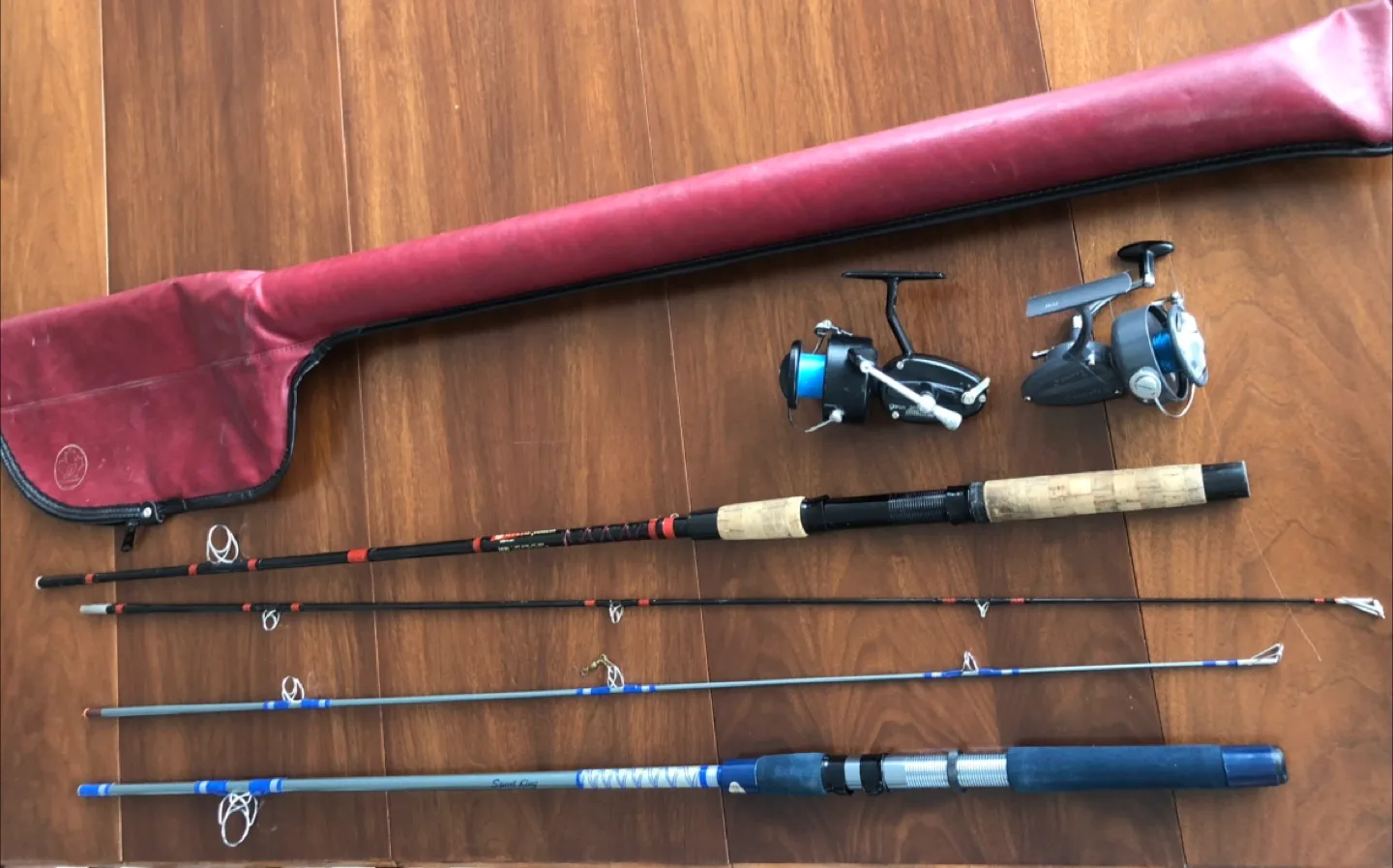 Vintage Fishing Rods, case and reels thumbnail