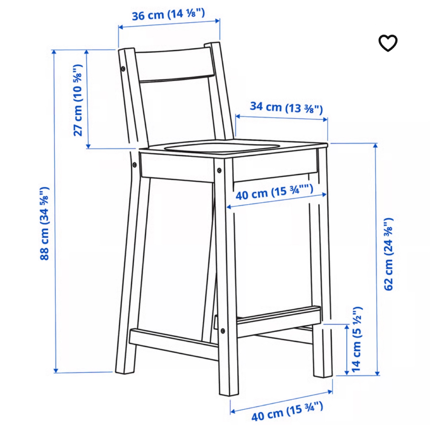 IKEA Dalfred Bar Stool - Black - photo 5