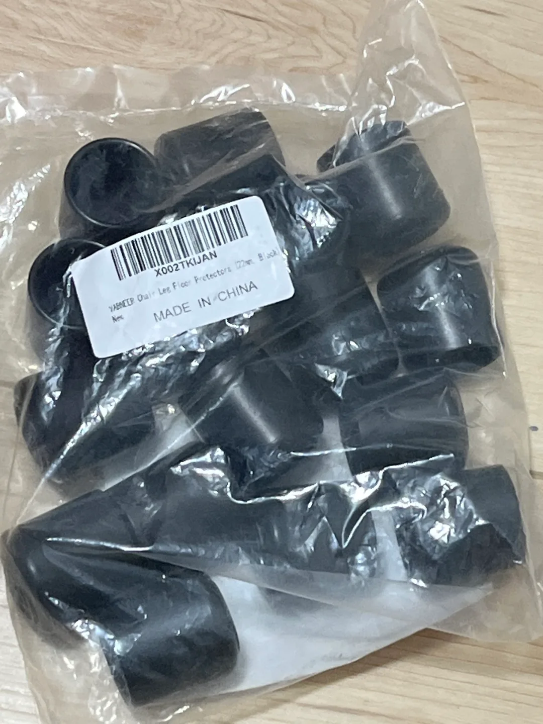 16 Piece Chair Leg Floor Protectors - 22mm Black thumbnail