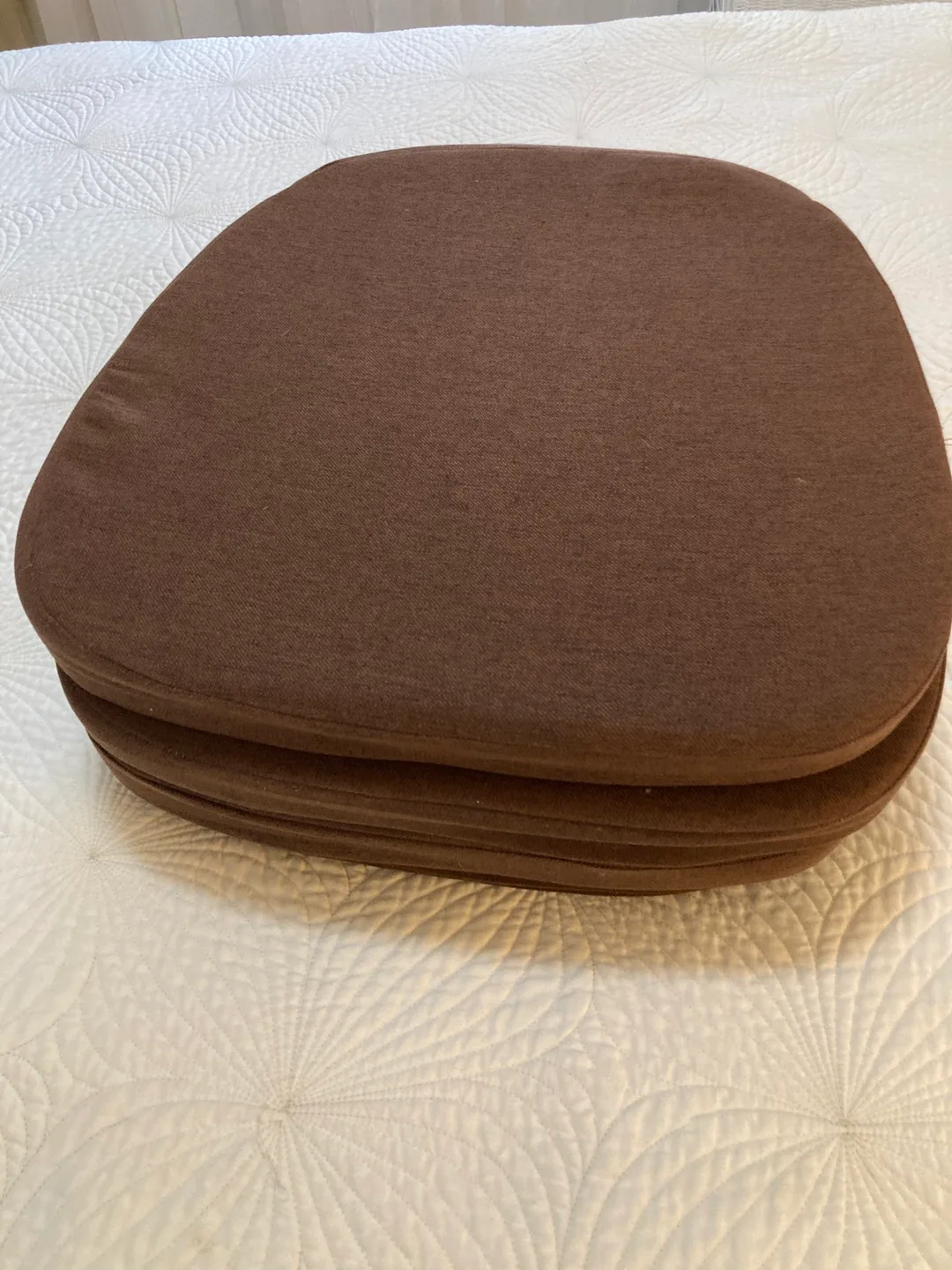 Brown Round Chair Cushions - Set of 4 thumbnail