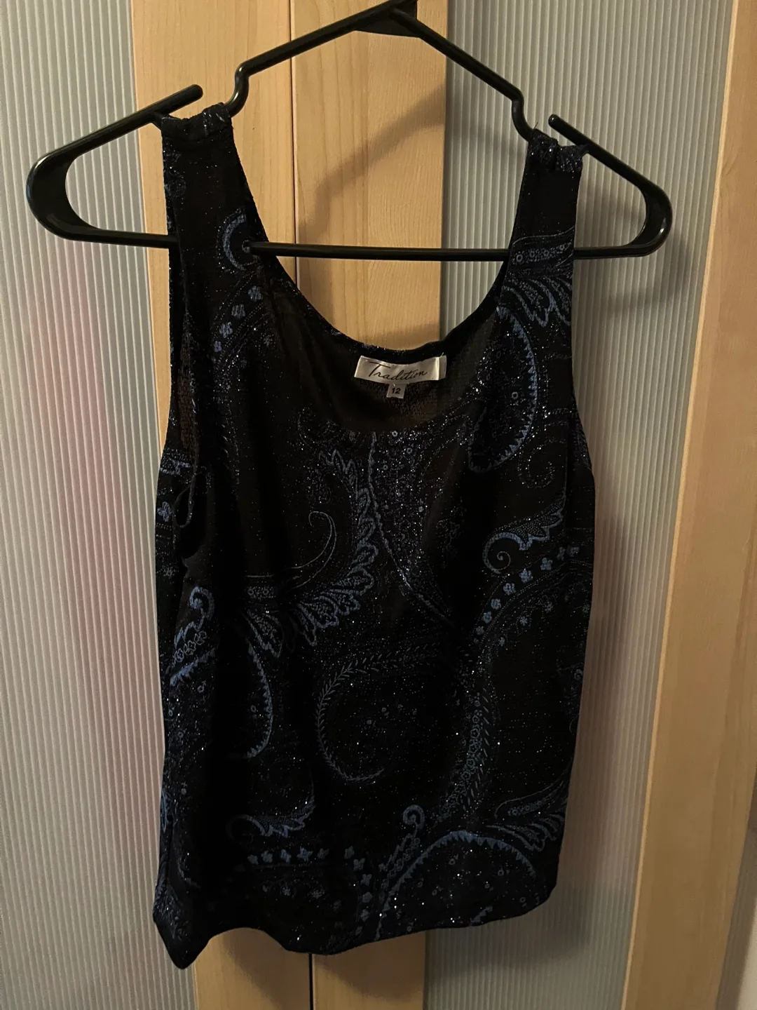 Tradition Black Sleeveless Top - Size 12 thumbnail