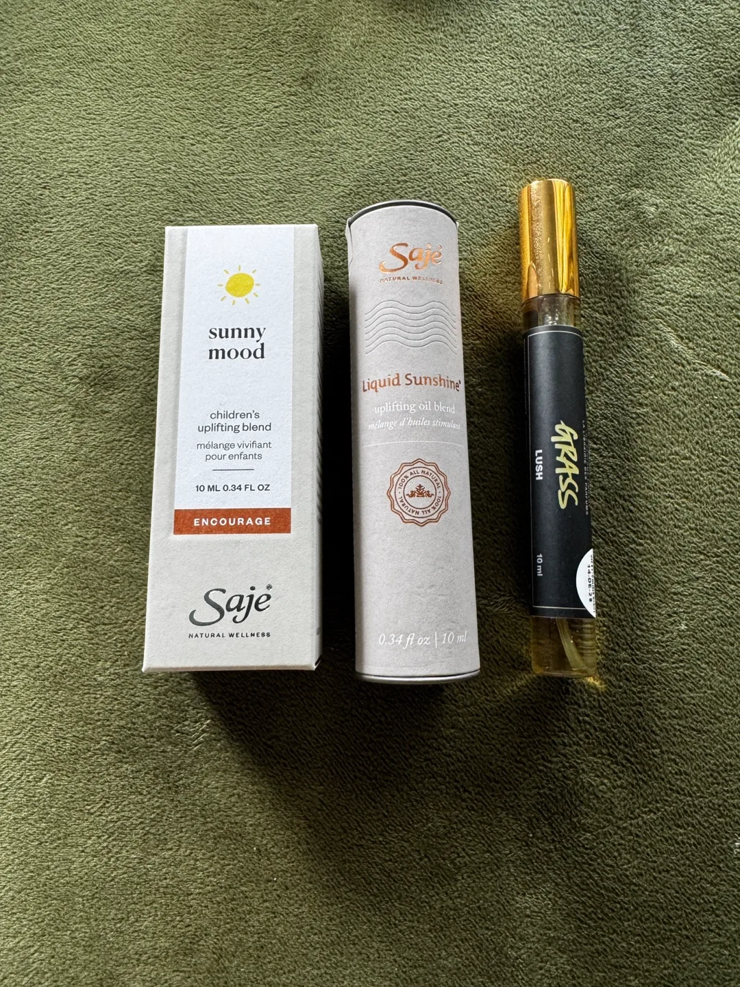 3 ROLL ONS: Saje Liquid Sunshine & Sunny Days, LUSH Grass thumbnail