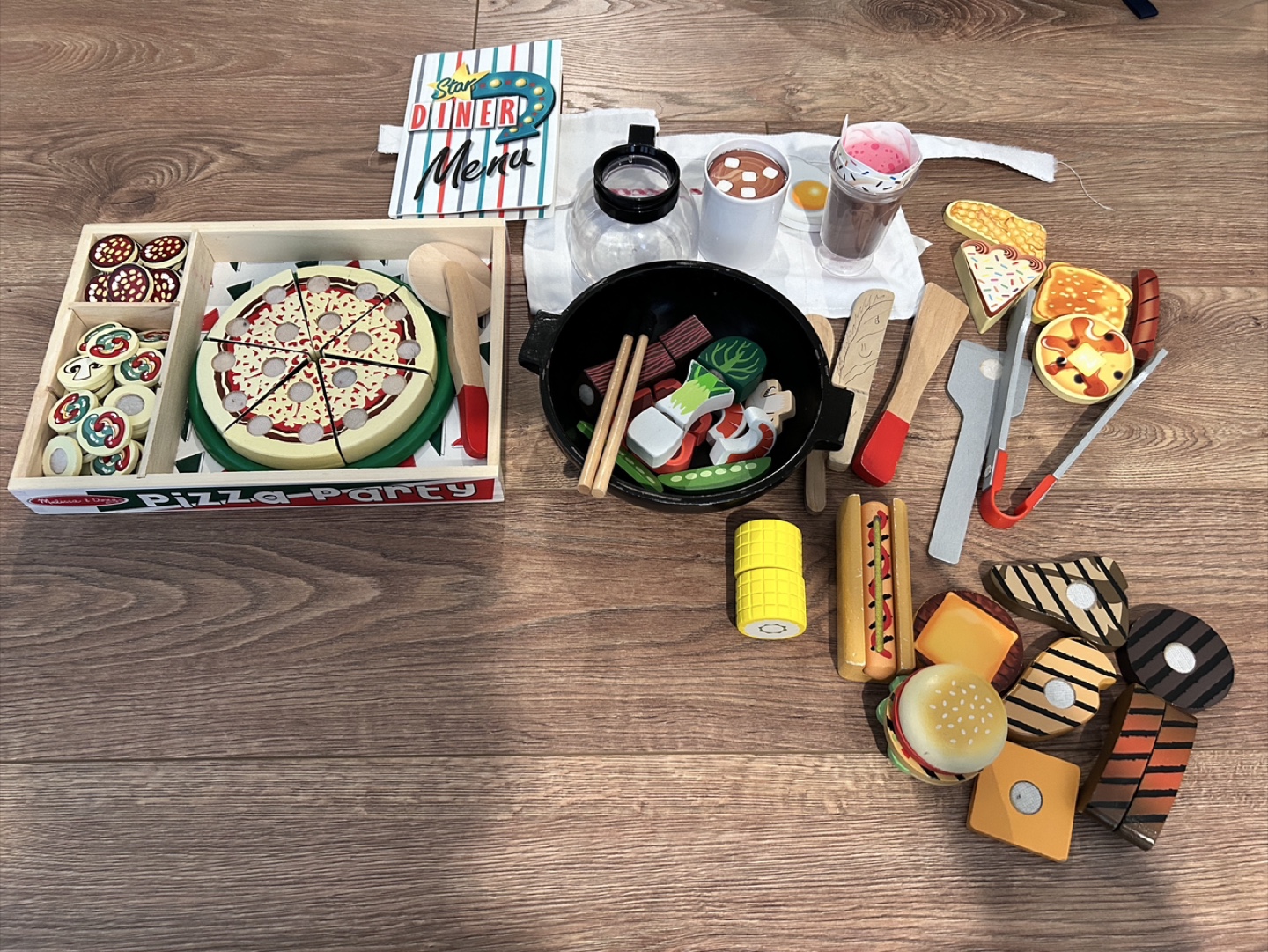 Melissa & Doug Wooden Food Play Set