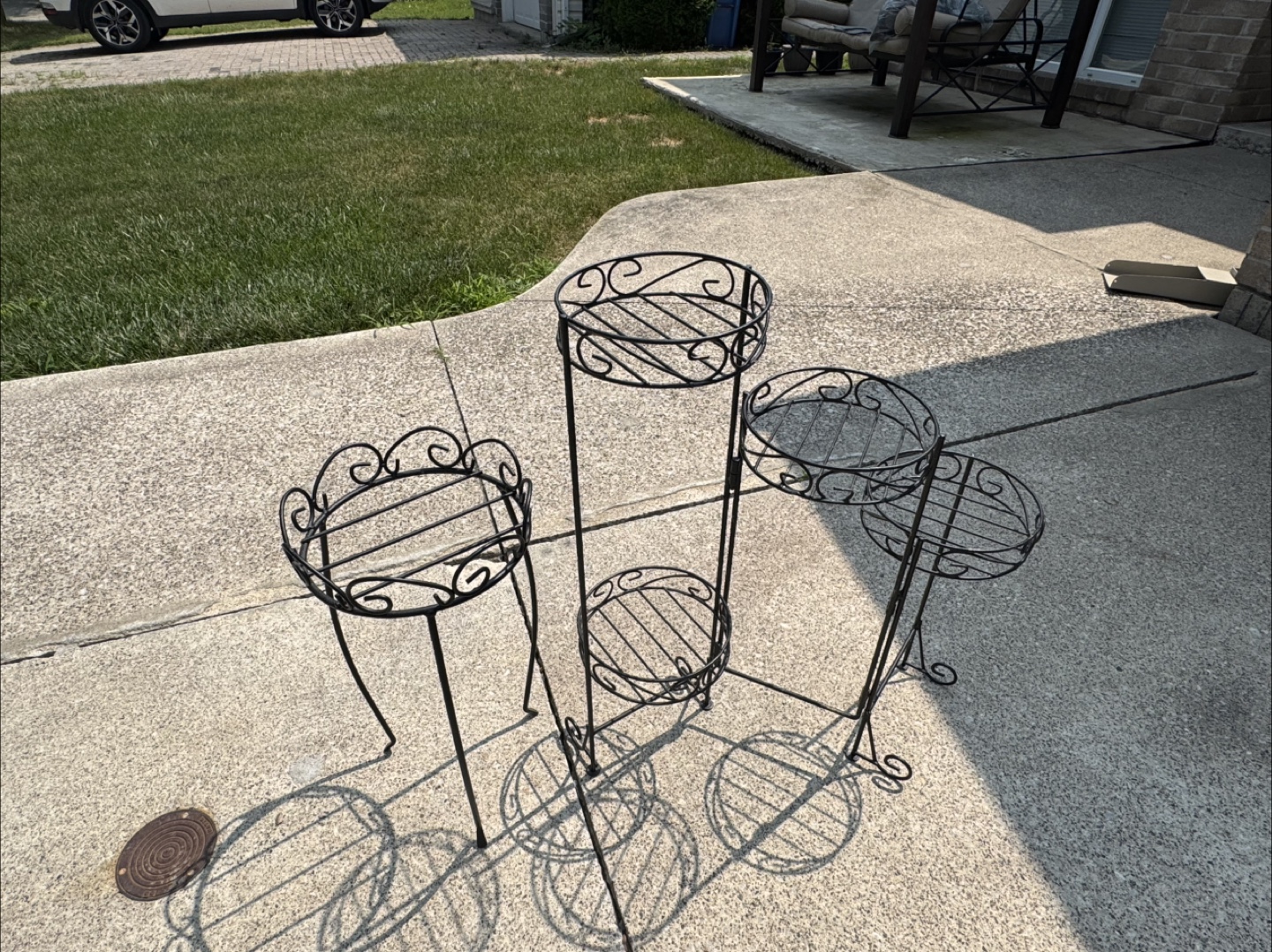 Metal Plant Stand - Black