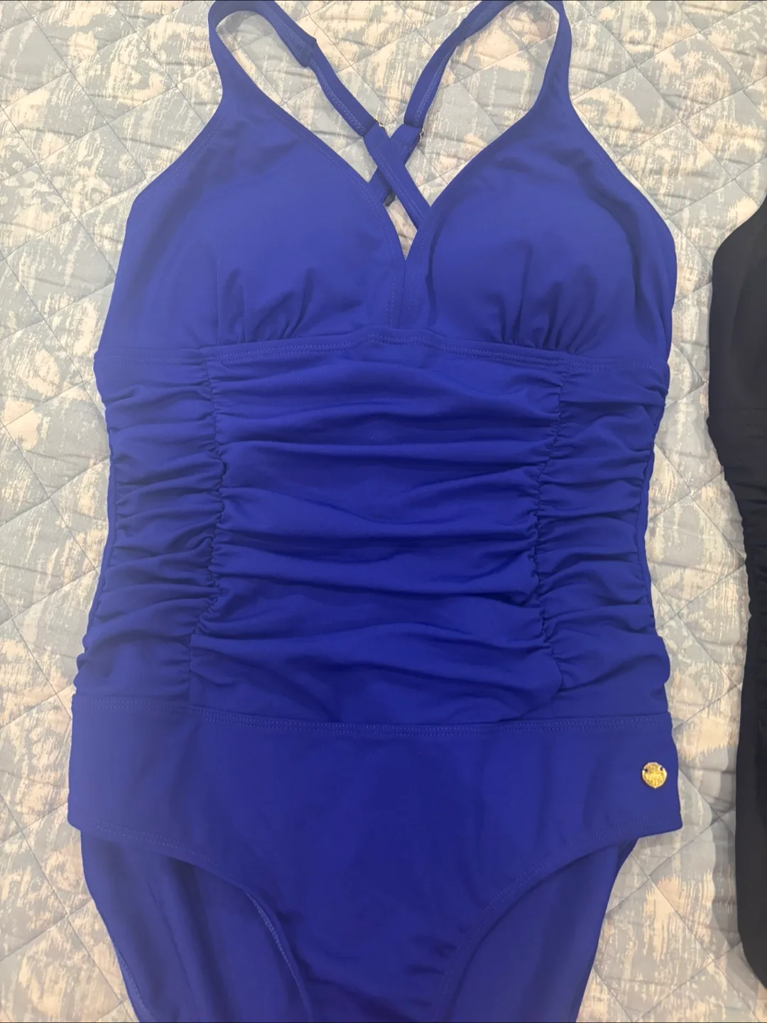 Roots 73 Swimsuit, Size 14/34, Blue & Black image indicator(2)