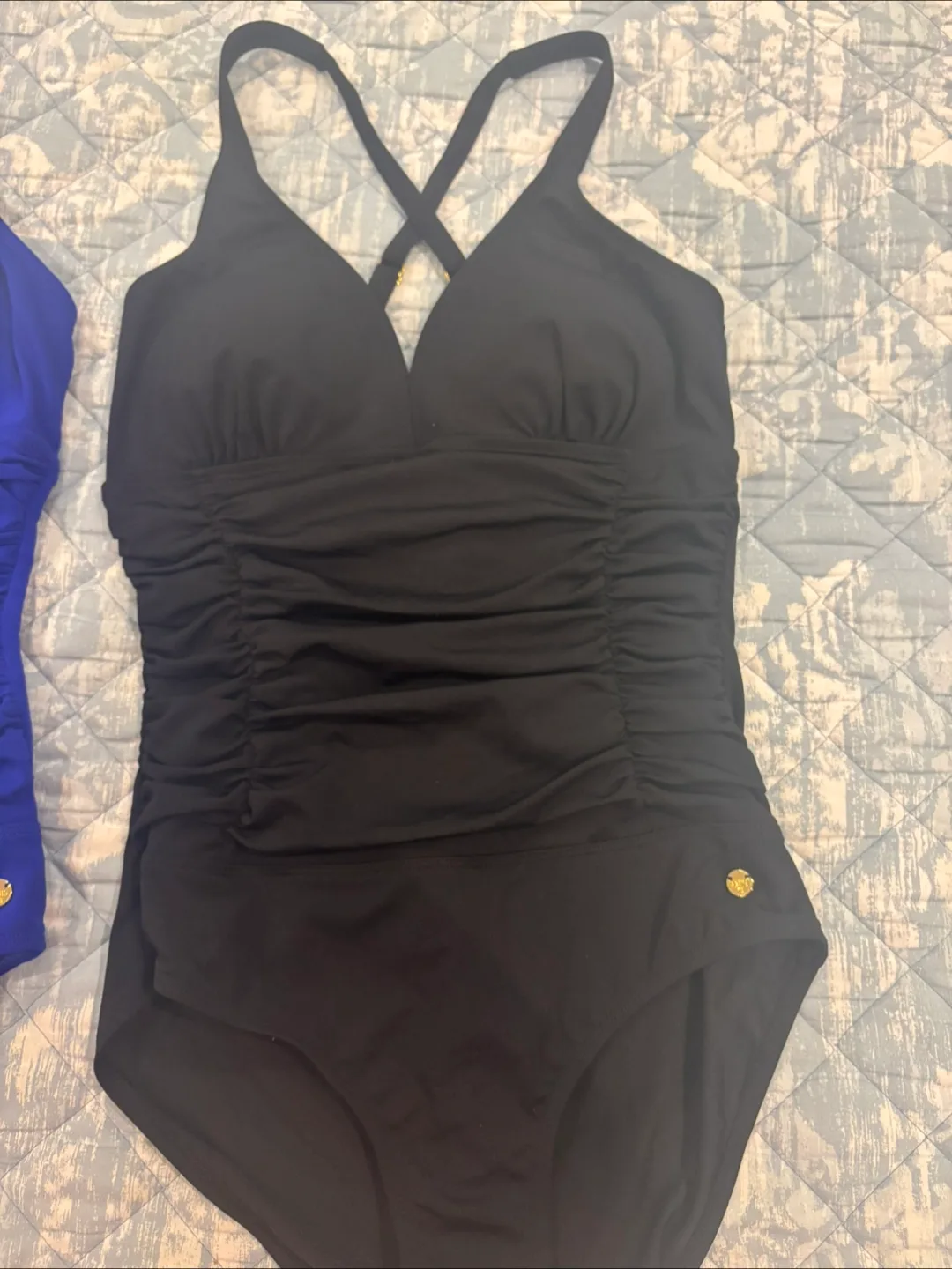 Roots 73 Swimsuit, Size 14/34, Blue & Black image indicator(3)