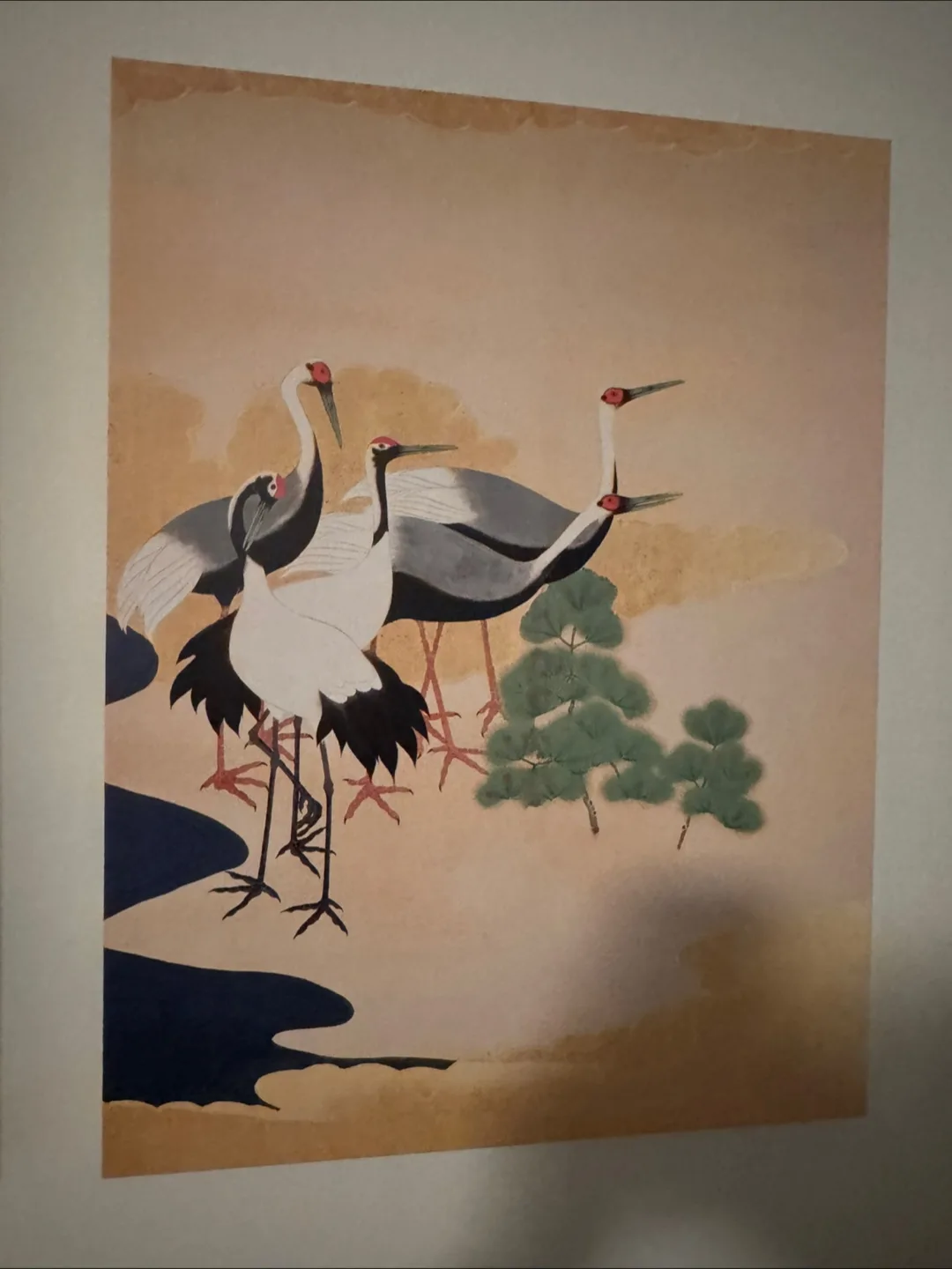 Japanese Crane Paintings Wall Art thumbnail