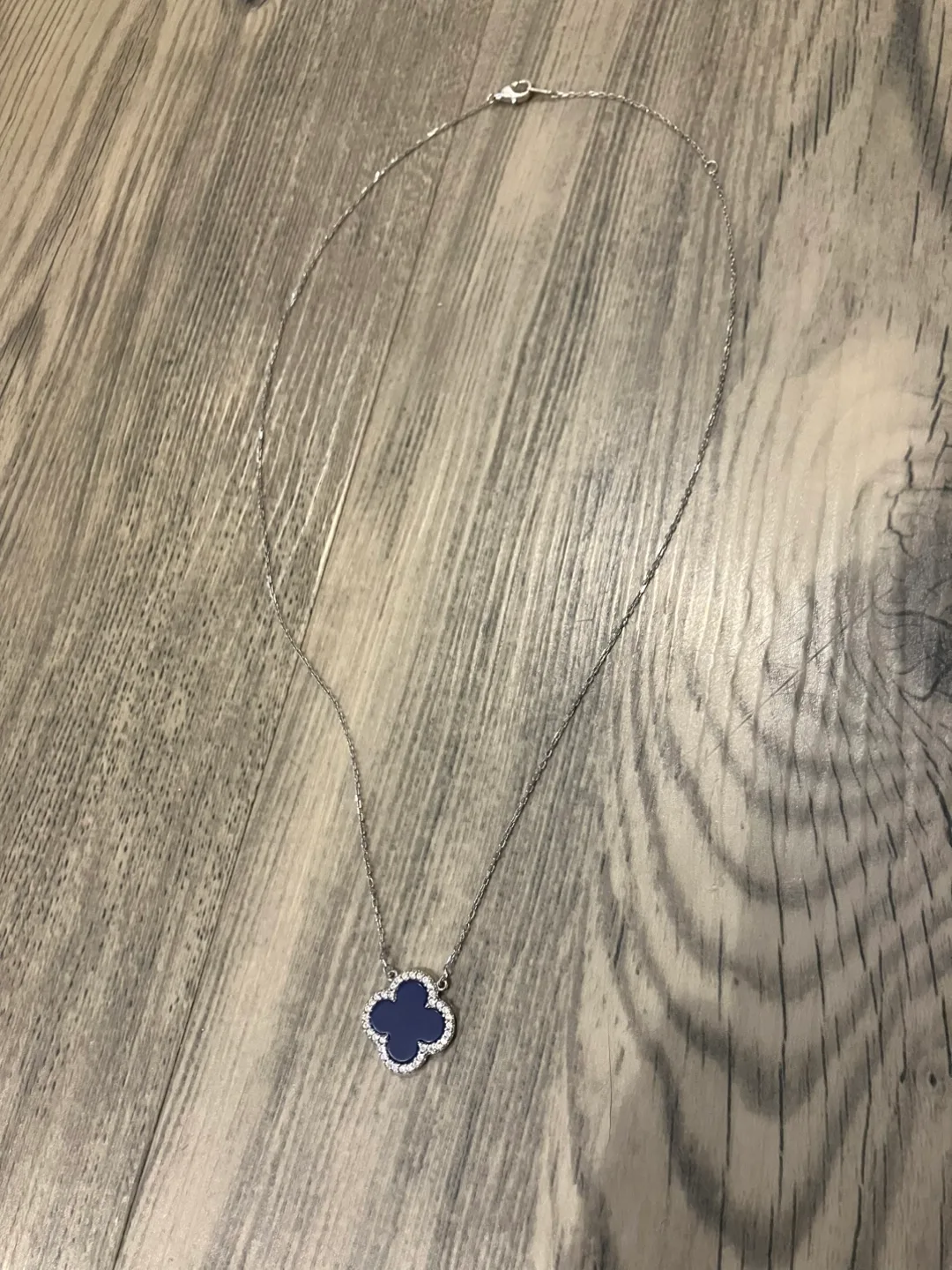Rachel Zoe Blue Clover Sterling Silver Necklace 🇨🇦 image indicator(4)