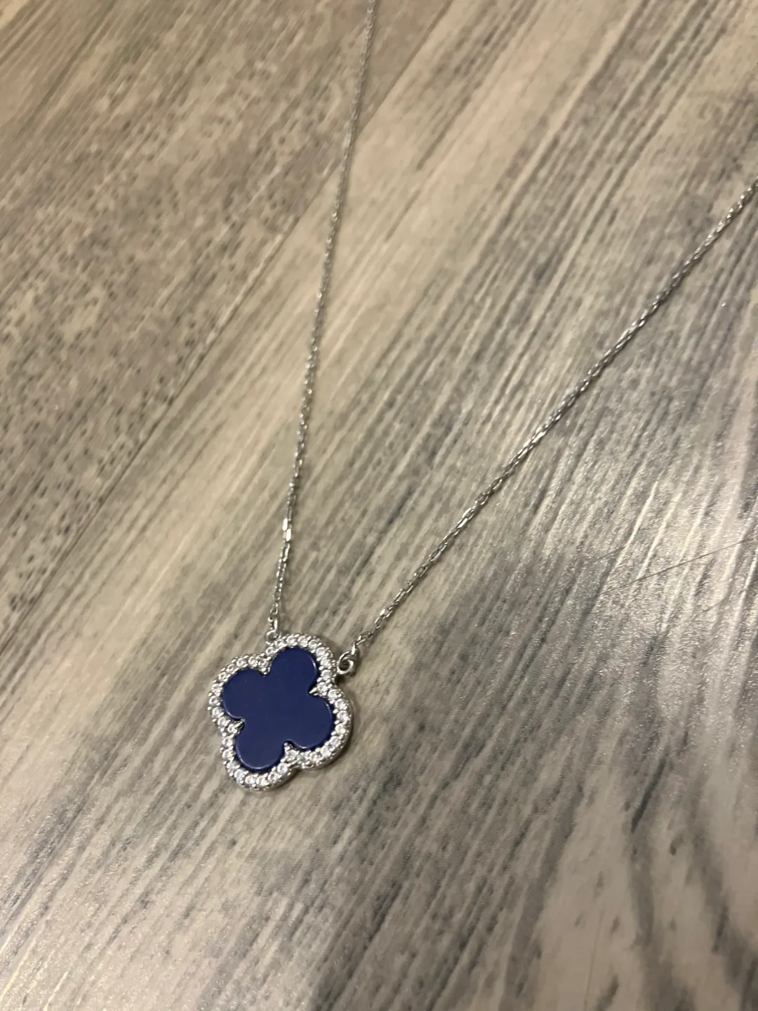 Rachel Zoe Blue Clover Sterling Silver Necklace 🇨🇦 image indicator(5)