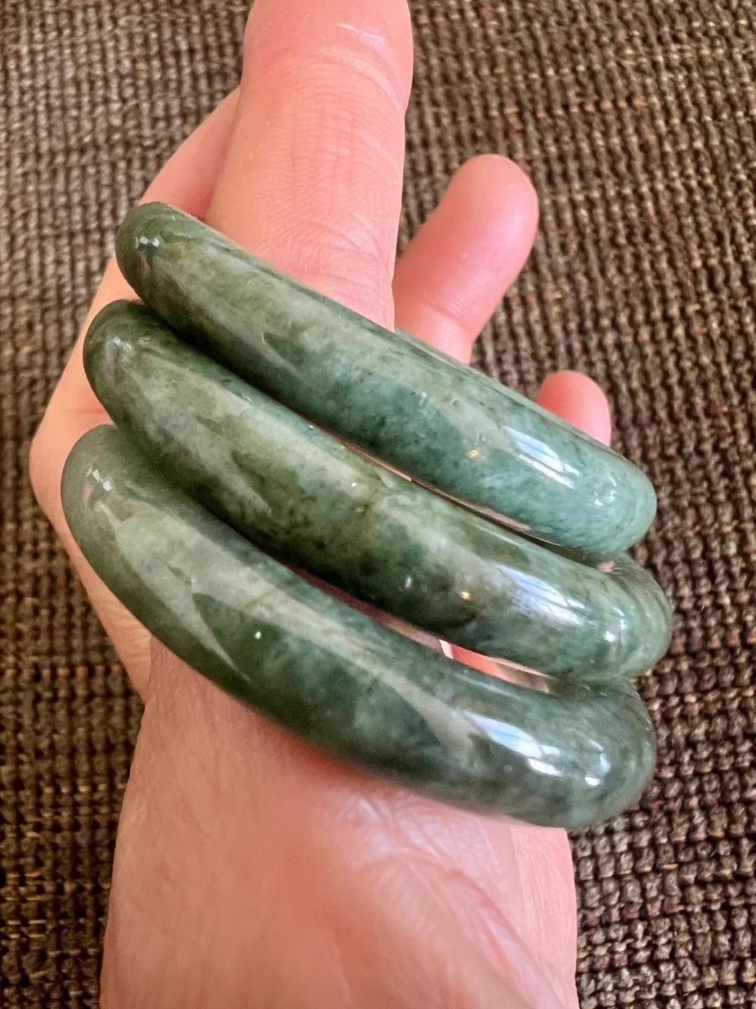 Antique Jade Bangle Bracelet image indicator(2)