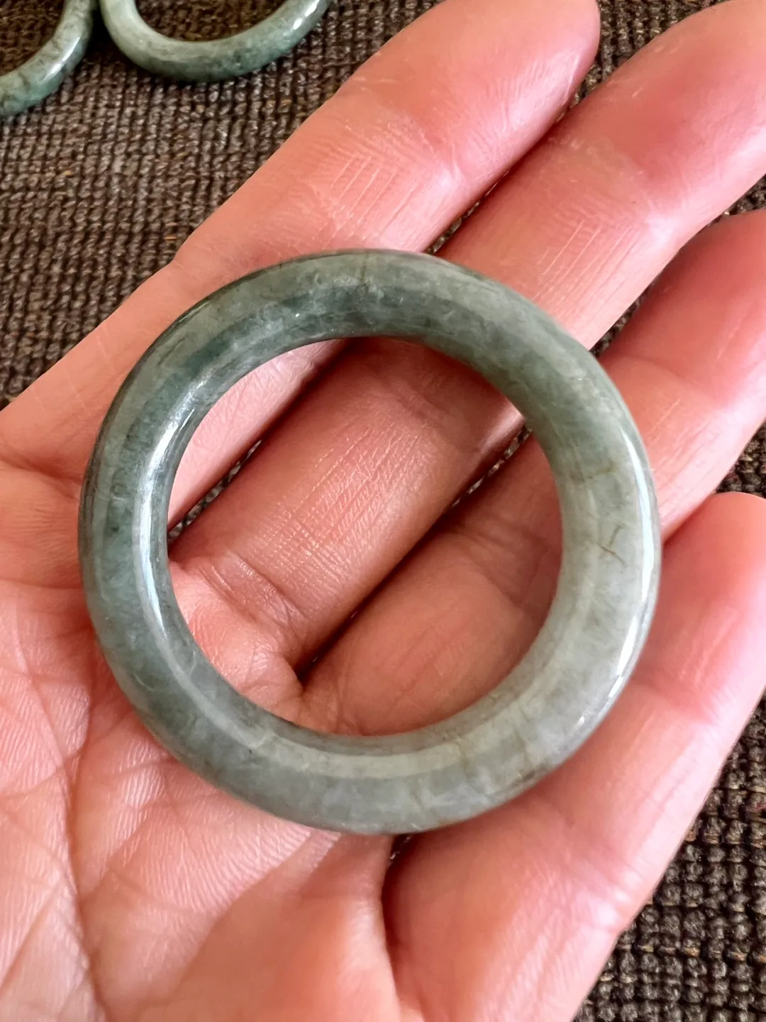 Antique Jade Bangle Bracelet image indicator(5)