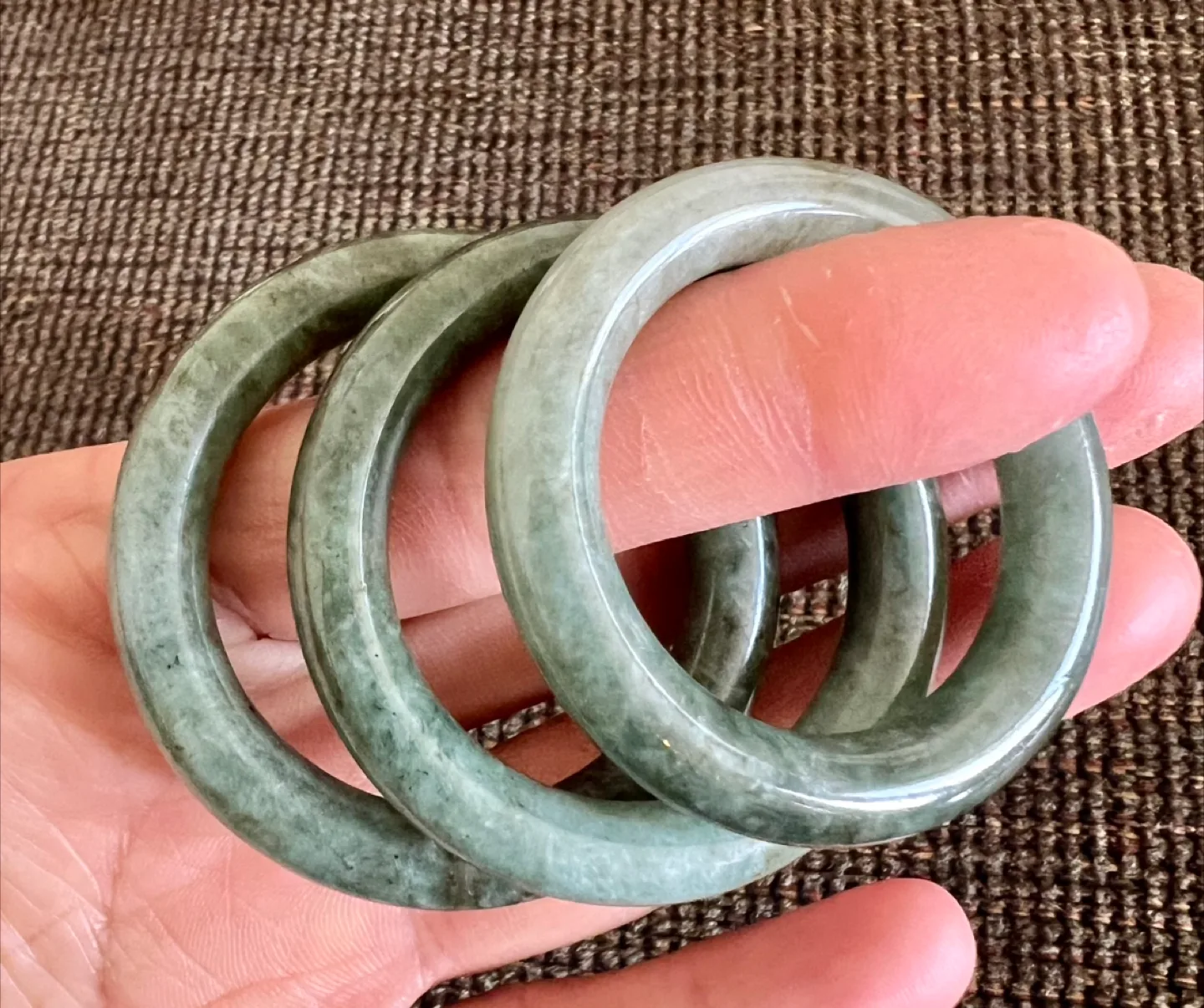 Antique Jade Bangle Bracelet image indicator(6)