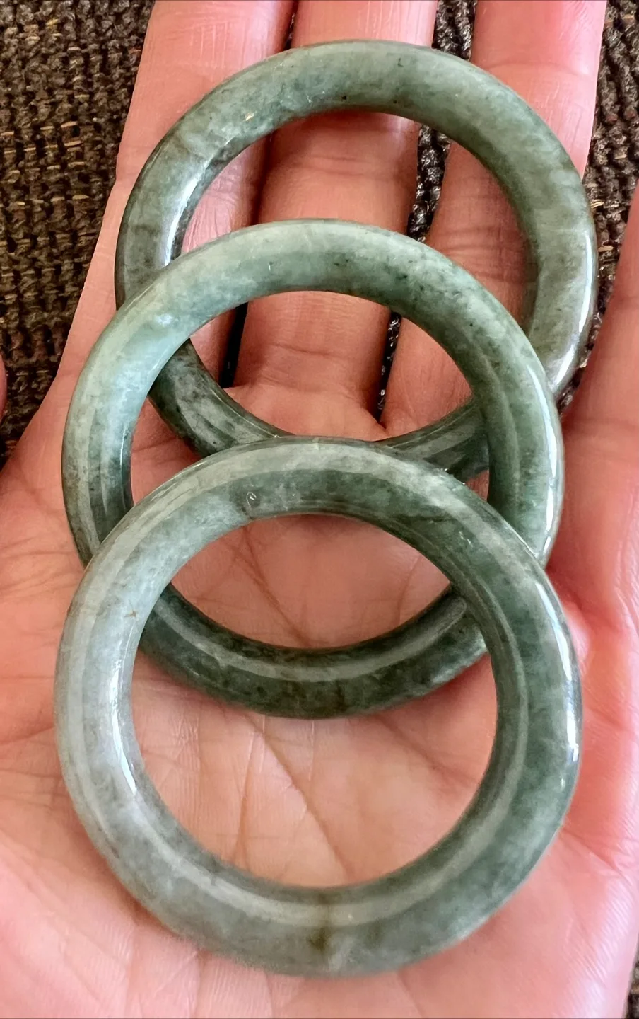 Antique Jade Bangle Bracelet image indicator(7)