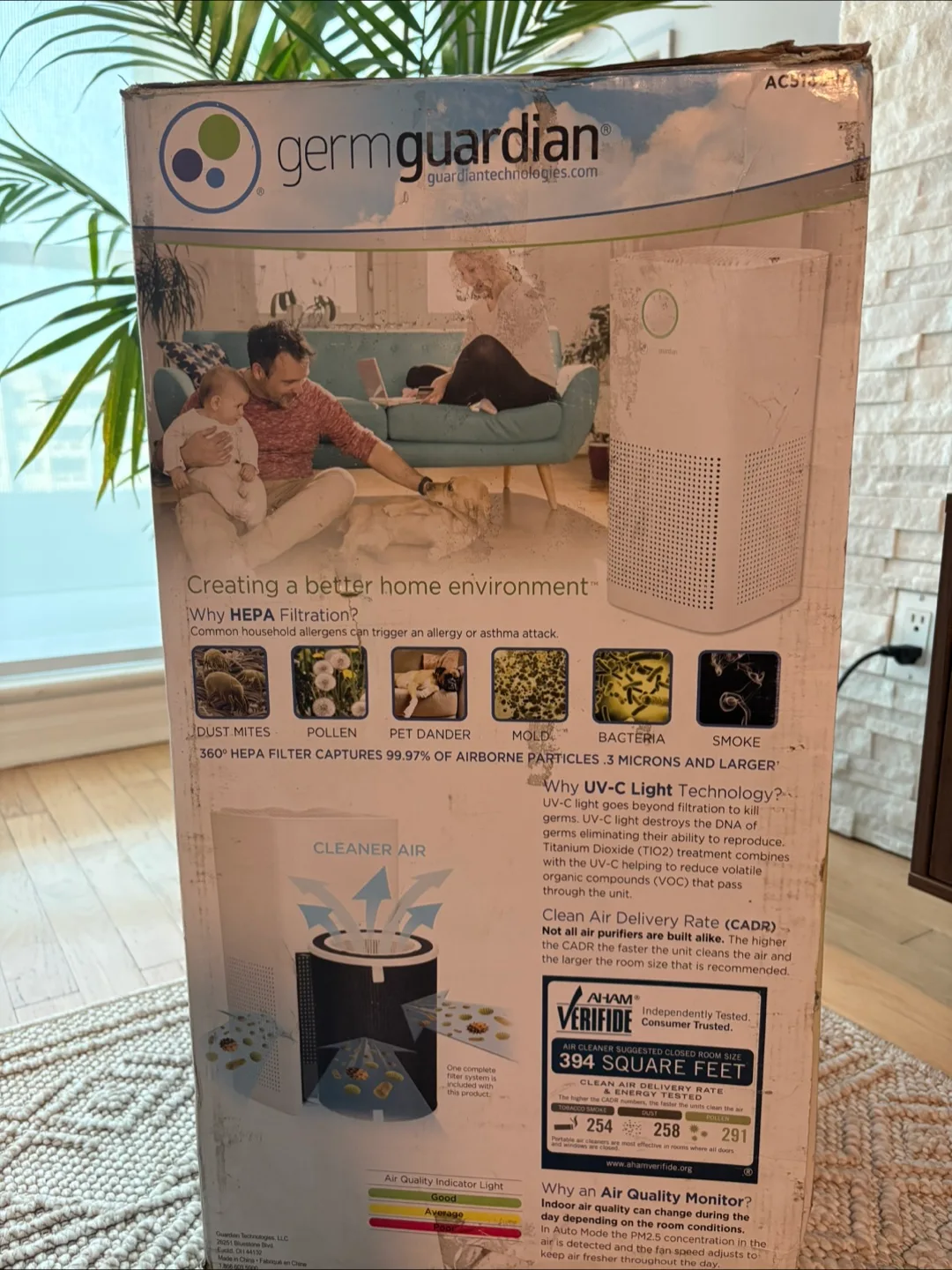 GermGuardian AC5109W Air Purifier - Like New! image indicator(2)