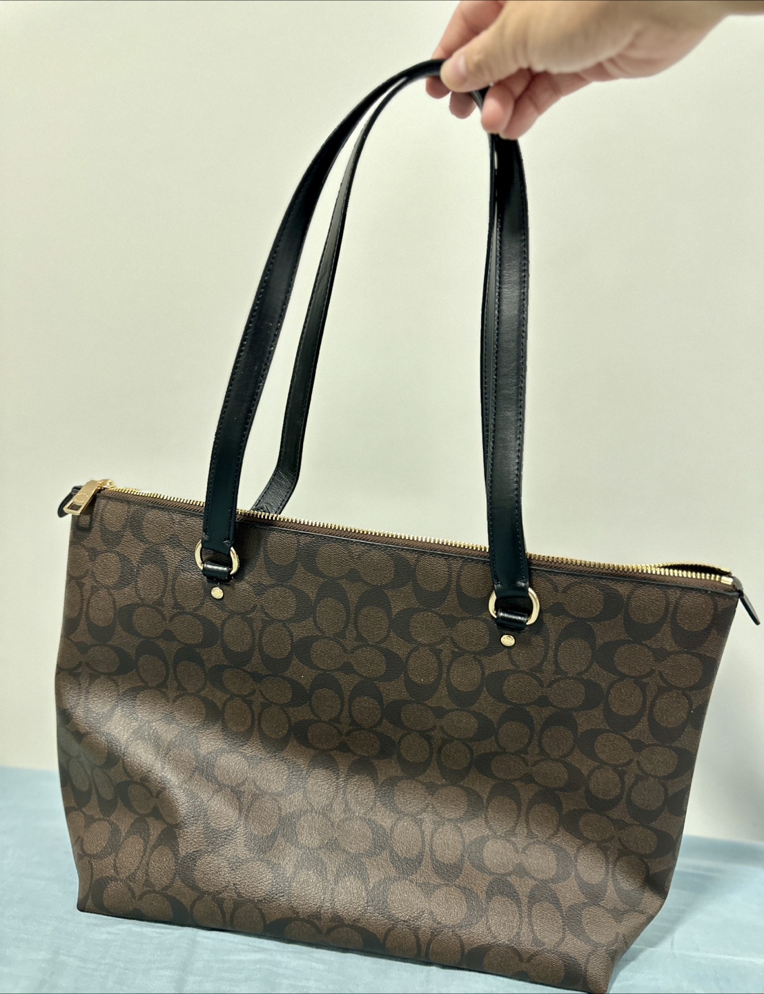 Coach Signature Tote Bag - Brown/Black - photo 2