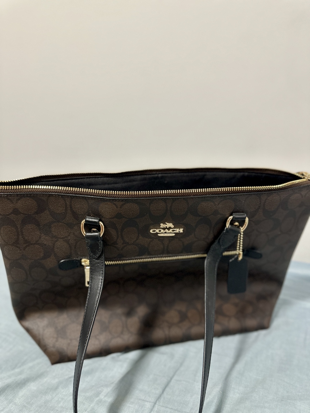 Coach Signature Tote Bag - Brown/Black - photo 4