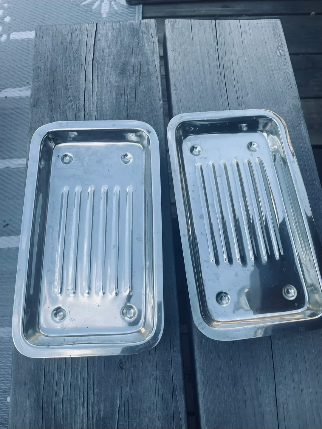 Two Metal Manicure Trays thumbnail
