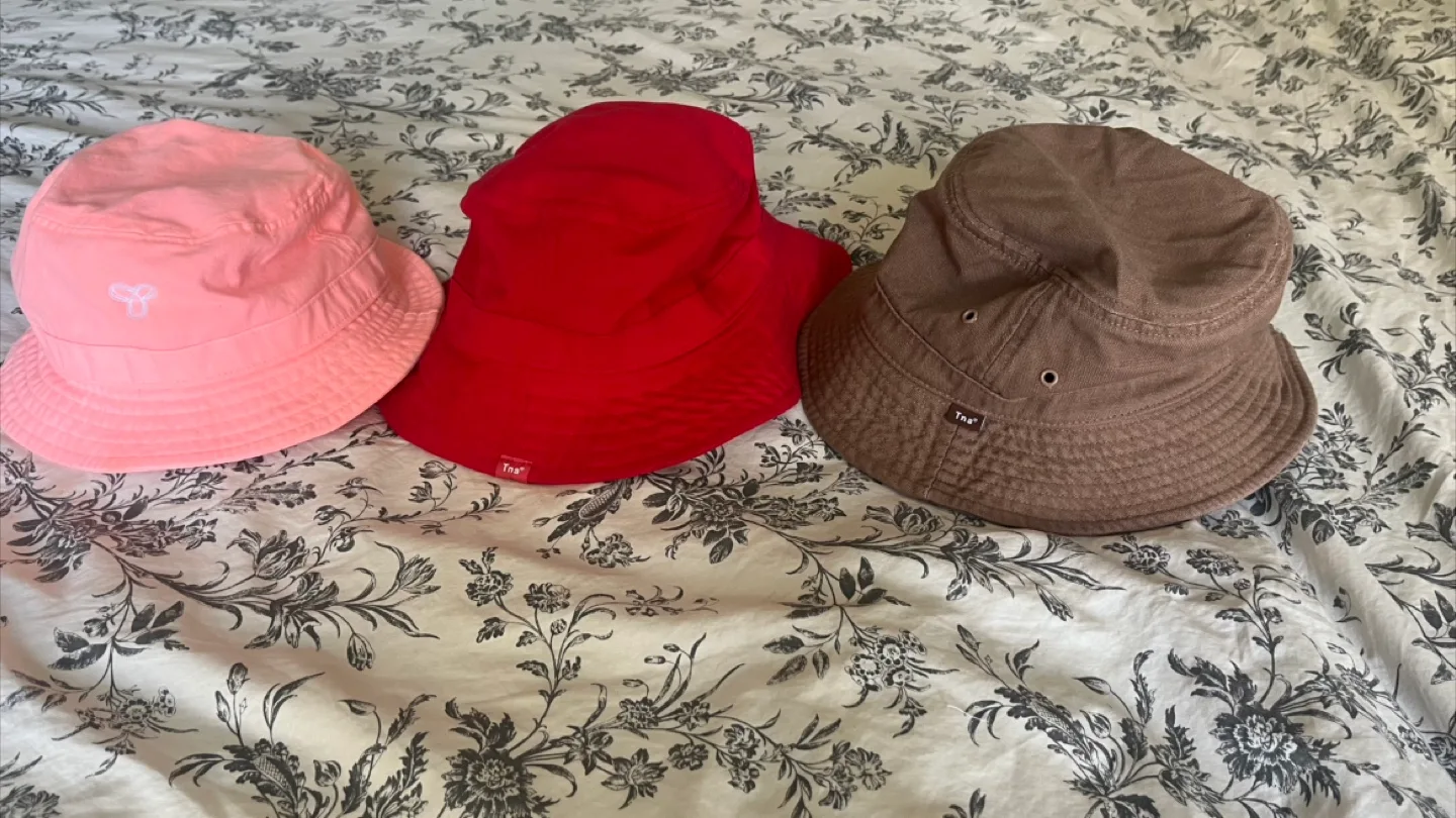 TNA Bucket Hats - Red, Pink, Brown thumbnail