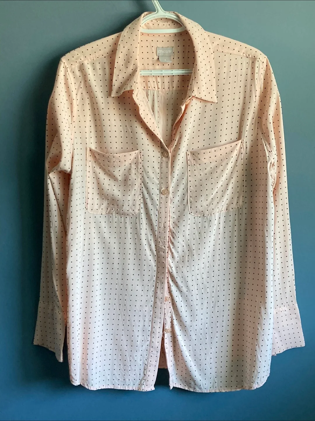 Chico's Polka Dot Blouse - Size 2 (US 12/14) thumbnail