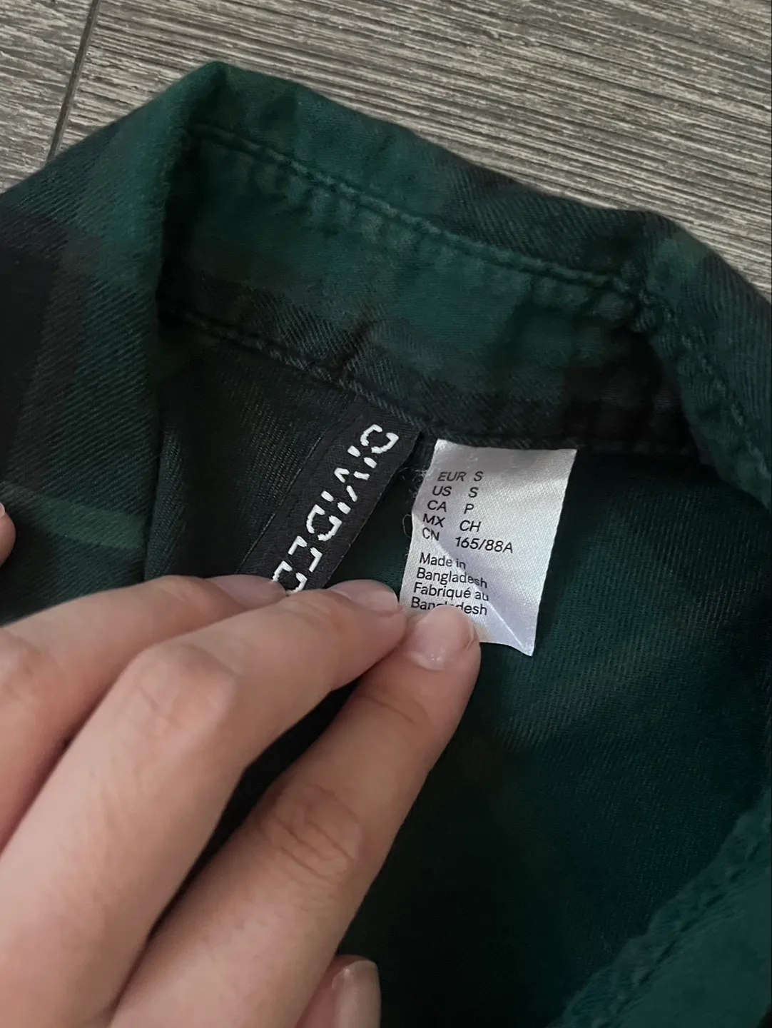 Green Plaid button up image indicator(3)